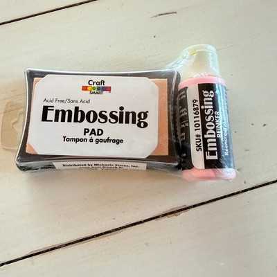 Craft Smart Embossing Pad and Pink Reinker Set Acid Free 10116879 Michaels