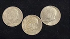 (3 coin lot) 1964 Kennedy Half Dollars - Circulated Condition - 90% Silver