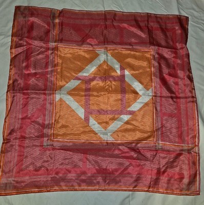 Triangle Multi-Color Geometrical Design Luxurious Silk Scarf NWT!