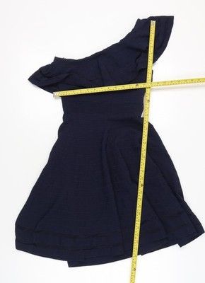 ted baker ruffle one shoulder dress TED BAKER London Gray Pleated Ruffle One Shoulder Sheath Dress 3TB = 6/8 =  M NEW