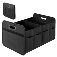 Black Trunk Organizer Waterproof Collapsible Antislip Suv Truck Car