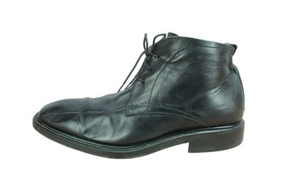 *Unknown Men's Black Leather Lace Up Casual Oxford Chukka Boots Size 7.5
