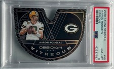 Aaron Rodgers Case Hit! 2020 Obsidian NFL Vitreous Jersey Numbered #12/35 PSA 8