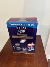 Clear Care Plus with Hydraglyde Cleaning & Disinfecting Solution Twin Pack with