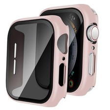 2 Pack Privacy Case for Apple Watch SE 44mm for SE 3/SE2/SE/Series 6/5/4 Pink