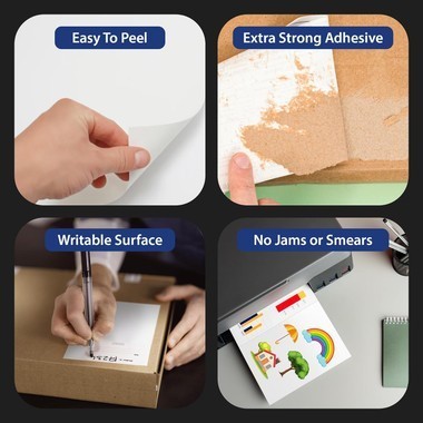Premium 8.5x5.5 Shipping Labels, Self Adhesive, 200-4000 Pack, Fast Shipping - Afbeelding 2 van 11