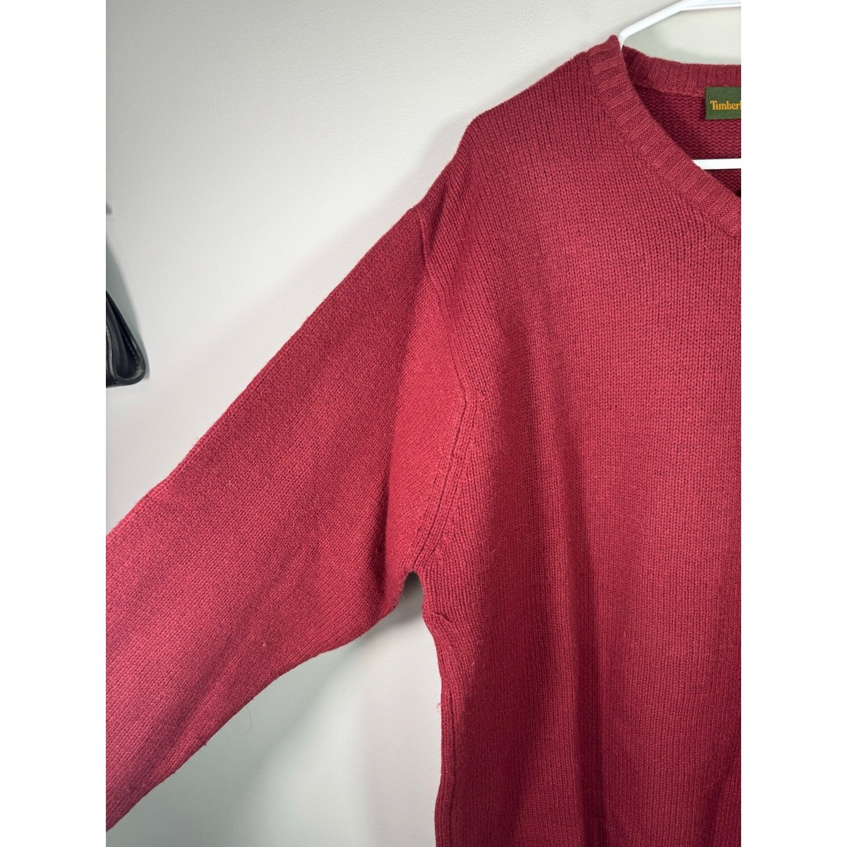 Timberland Lambswool XXL Men's Red Pullover Sweater View 2