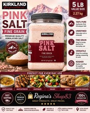 Kirkland Signature Pink Himalayan Salt Fine Grain 5 lb 2.27 kg Kosher...