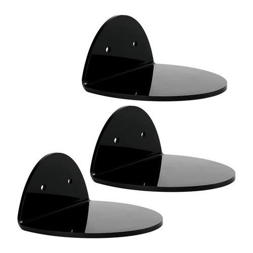 3 Packs Small Acrylic Floating Wall Shelves Display For Storage & Decoration - Picture 4 of 15