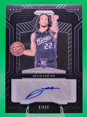2024-25 Prizm Rookie Penmanship auto Devin Carter Sacramento Kings RPE-DCA