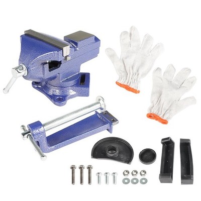 Multi-Functional Portable 360° Swivel Base 2-In-1 Bench Vise For Workbench 3.3''