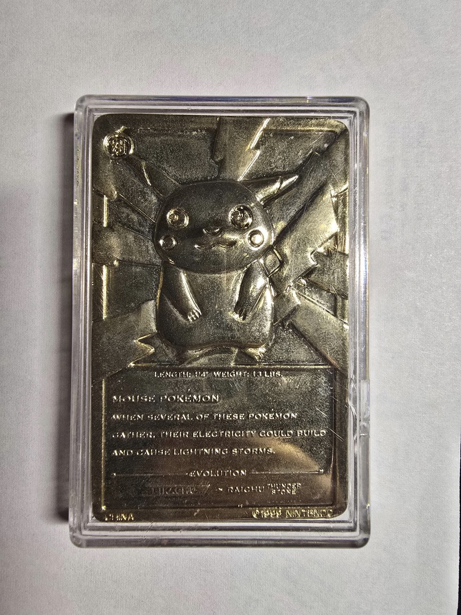 burger king 23k gold plated pokemon card RED Pokemon 