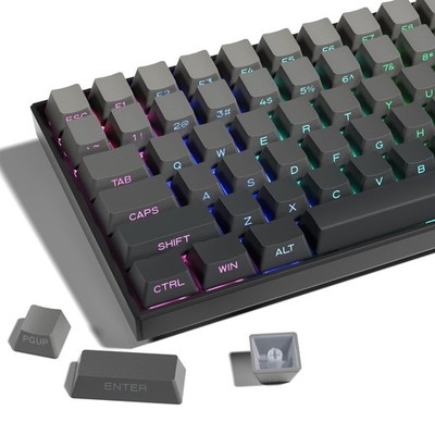 XVX PBT Keycaps - Side Printed Keycaps 60 65 75 100 Percent, Double Shot Shine t