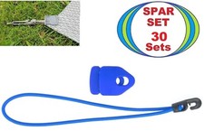 30 x tarpaulin tarpaulin mini clip blue  25 cm x  4 mm tension rubber hook tensioner