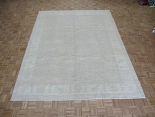 9'2 x 11'5 Hand Knotted Washed Out Green Fine Peshawar Khotan Oriental Rug G7313