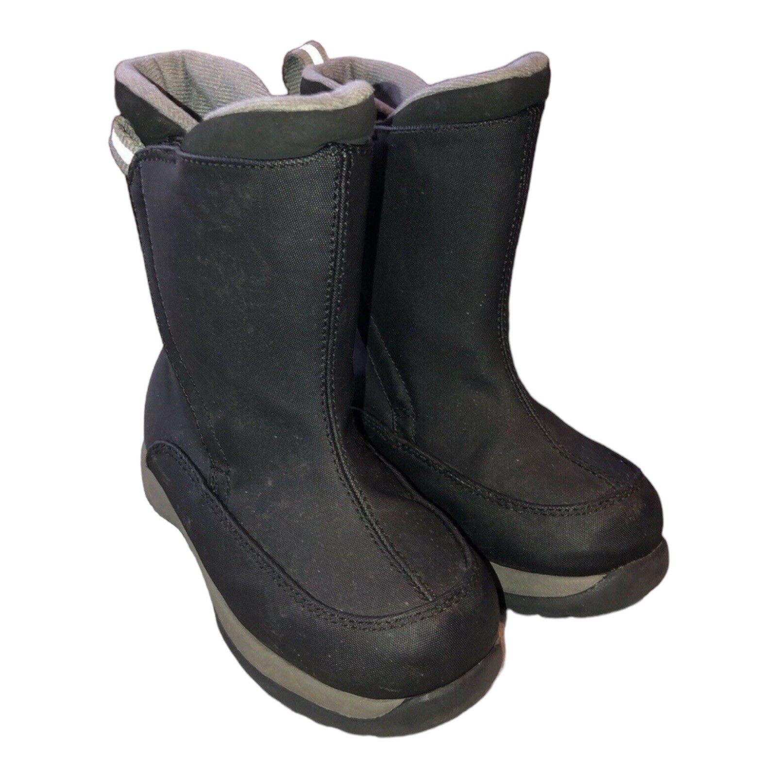 LANDS' END Toddler Black Winter Insulated Side Zipper Snow Boots Size 10 M