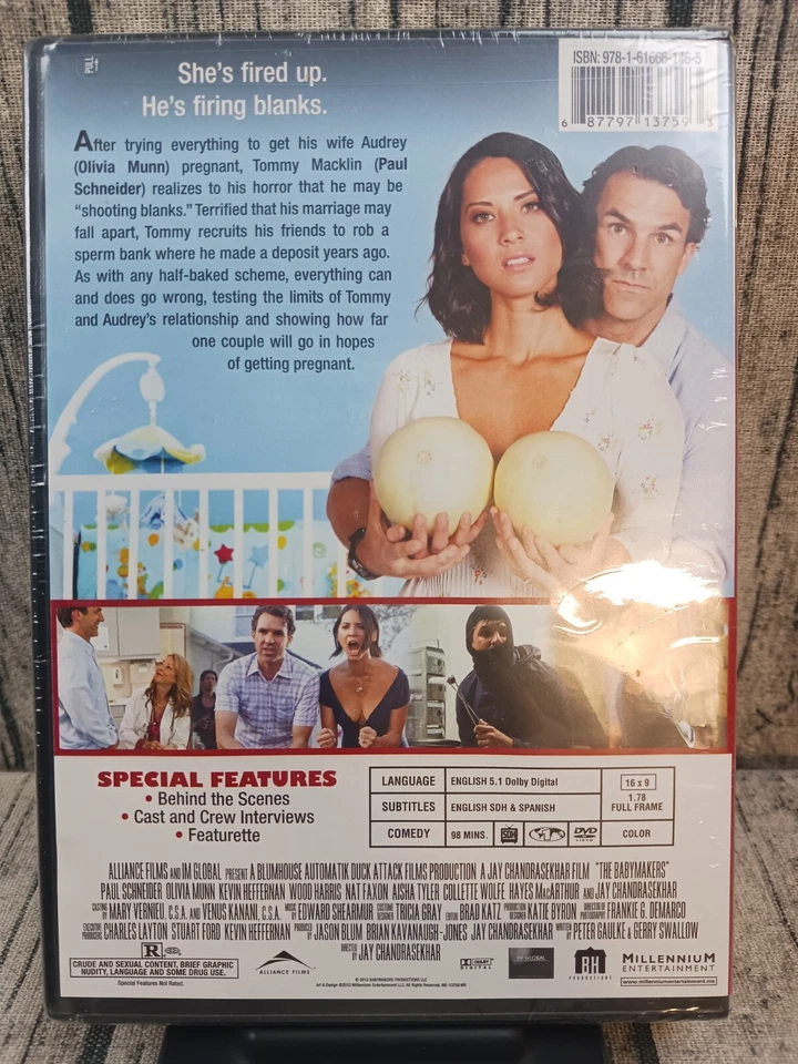 The Babymakers (DVD, 2012, Fullscreen) Paul Schneider, Olivia Munn - Brand New - Image 2 of 2