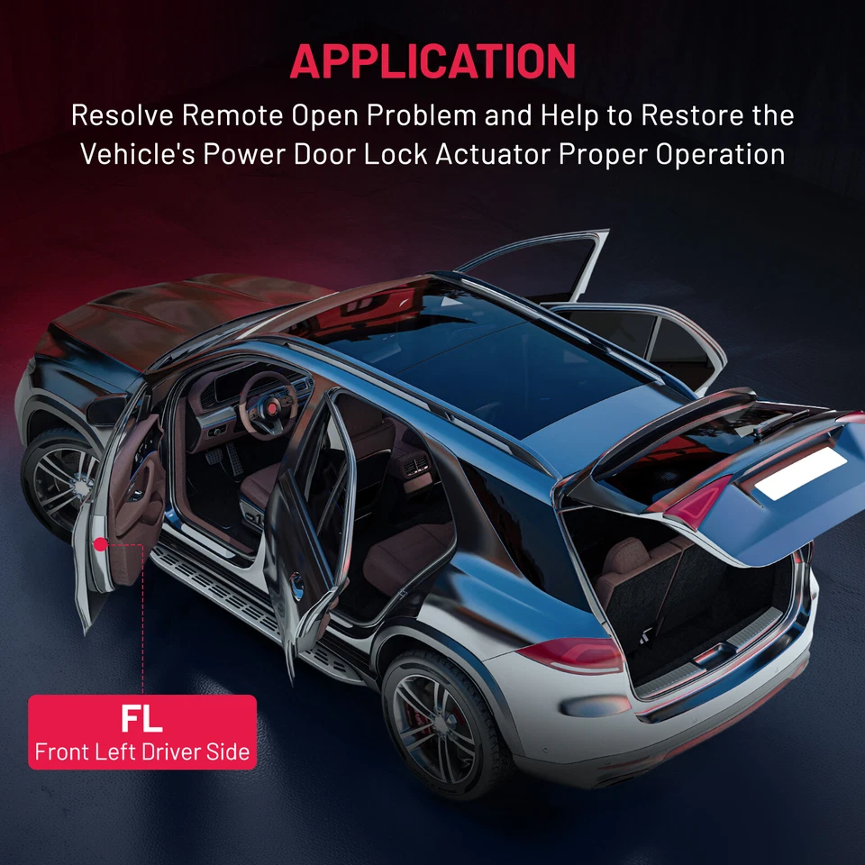 Front Left Driver Door Lock Actuator For 1999-2007 Chevy Silverado GMC Sierra Foto 3 de 4