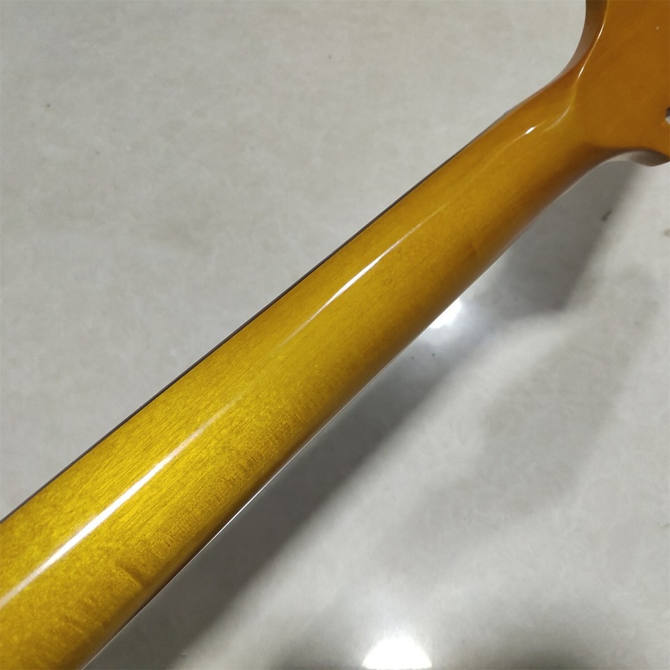 Yellow gloss Vintage 21 fret Maple ST electric guitar neck 25.5 tuner
