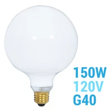 Globe Bulb G40 Medium Screw E26 150W 120V 2700K Warm White