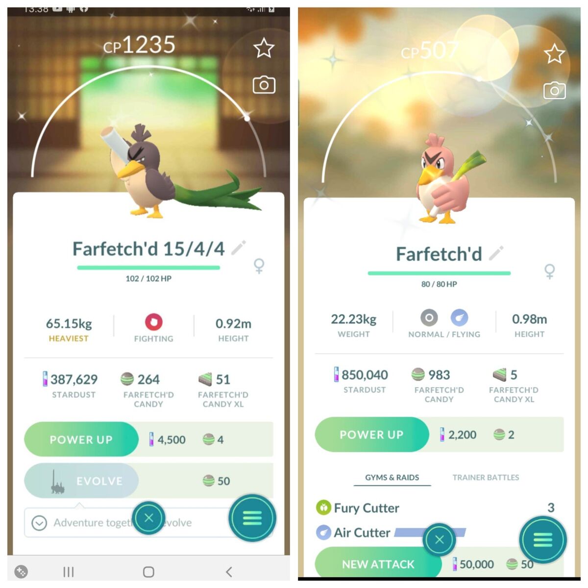 Shiny Farfetch’d, shiny Pokémon, Pokémon go