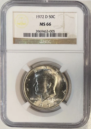 1972-D Kennedy Half Dollar, NGC MS-66