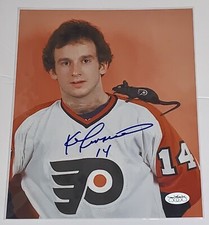 Ken Linseman SIGNED Philadelphia Flyers 8x10 JSA Auto The Rat Kenny