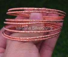 7 PCs. Bangle Sparkly Bangle Set Solid Copper Bangle Stacking Bangle Jewelry JK7