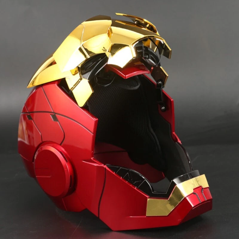 1/1 Iron Man MK5 Jarvis Sound Control Wearing Helmet Electroplated Gold In Spot - Image 4 of 4