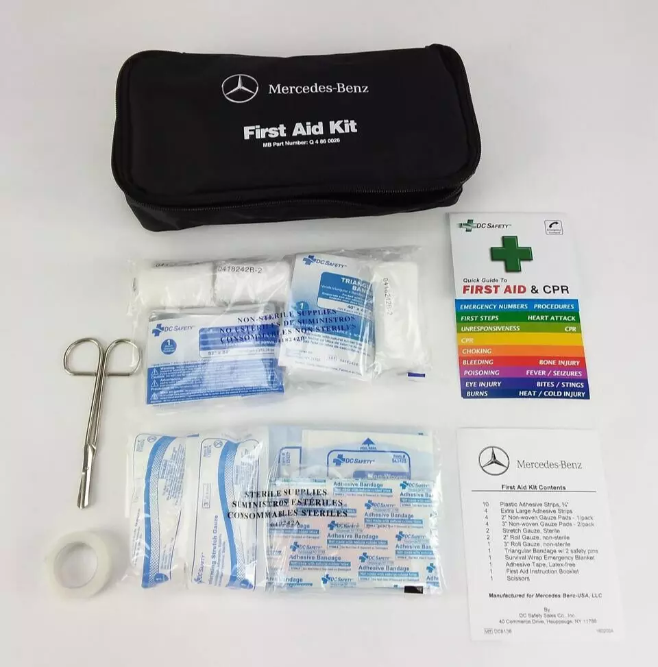 Mercedes Benz First Aid Kit Q4860026 NEW Genuine OEM with black