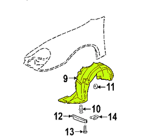 Porsche 911 1997-2004 Boxster Front LEFT Fender Liner Genuine 99650420306 Fits
