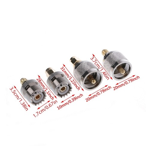 4 Pcs A13 Kit Adapter PL259 SO239 to SMA Male Female RF Connector Test Converter - Zdjęcie 8 z 8