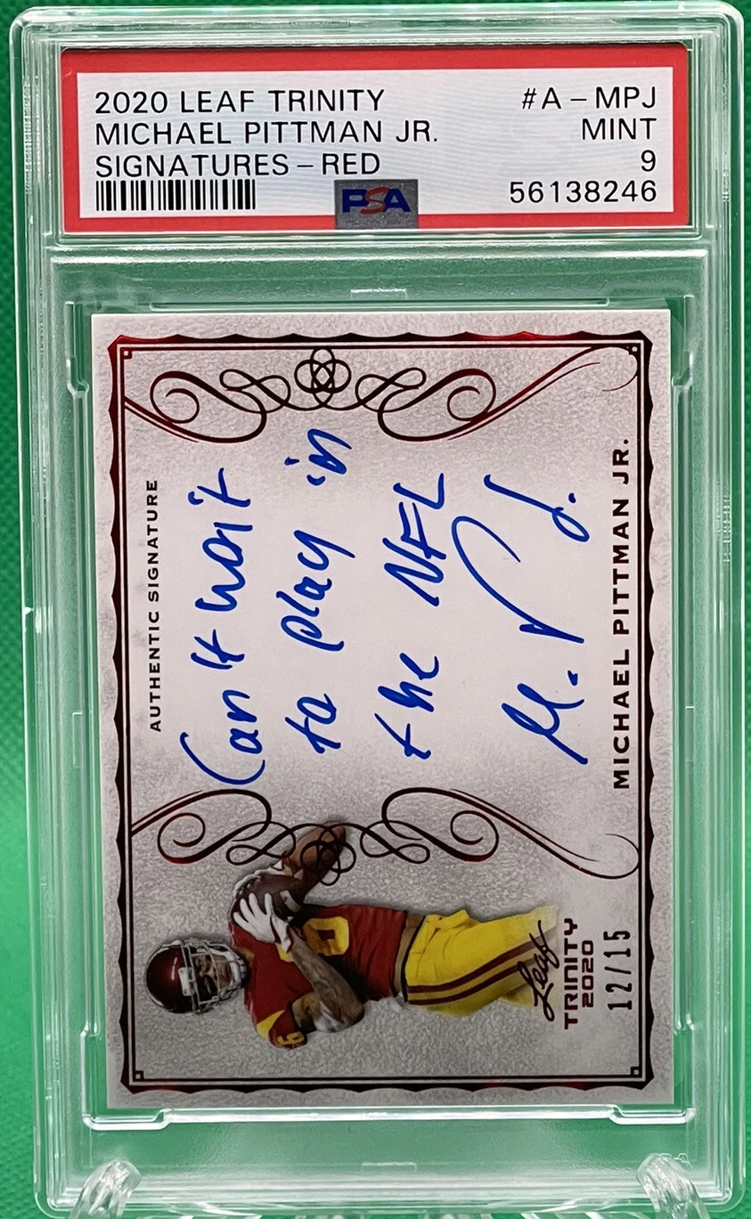 Michael Pittman Jr. Leaf Trinity Signatures #AMPJ Red