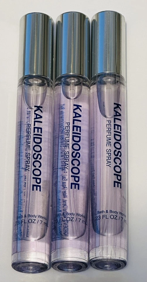 3 Bath Body Works Mini Perfume Spray 23 OZ Caleidoscopio Fragancia! Coche de viaje Foto 2 de 2