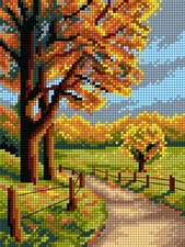 Orchidea Gobelin canvas for halfstitch without yarn Four season - Autumn 3469F