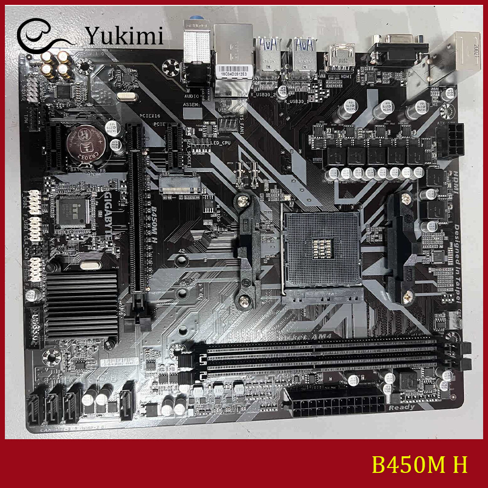 FOR GIGABYTE B450M H AM4 AMD 32GB DDR4 VGA HDMI Micro ATX
