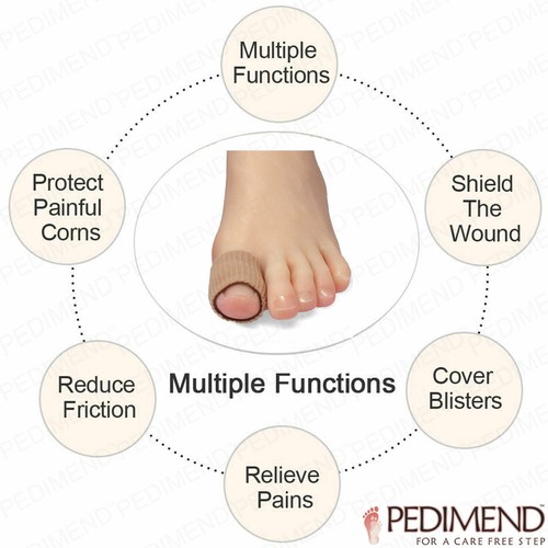 Pedimend Closed Toe Cover Caps Open Toe Sleeves Toe Corns, Blisters Cushion Caps - Picture 15 of 15