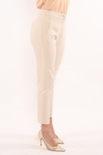 Pantalone donna tasca a filo tinta unita