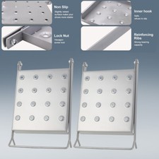 Folding Stair Step Work Step Platform Ladder 2PCS Work Shelf Anti-Slip Silver
