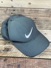 Nike Marshall Hat One Size Gray White Strapback Herd Patch Football Stretch Cap