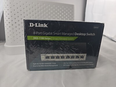 D-Link DGS-1100 Series 08 F 8-Port Gigabit Smart Managed Desktop Switch Rare