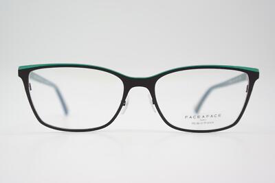 Face A Face ARROW 1 Black Green Silver Oval Glasses Frame New