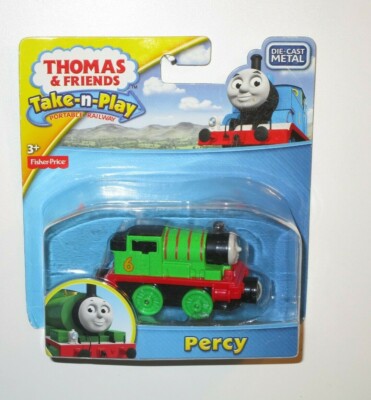 F-P THOMAS & FRIENDS  TAKE-N-PLAY PORTABLE RAILWAY #6 PERCY GREEN ENGINE 