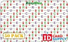 50 x Adhesive Holographic Overlay for Standard Size ID Cards | Secure Lock and K