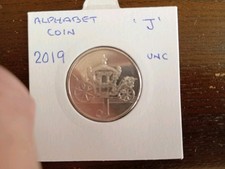  2019 10p Alphabet Letter Coin J