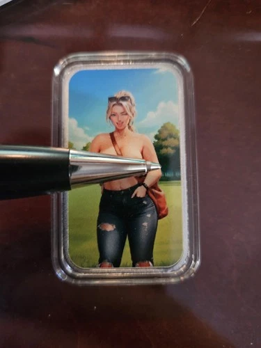 Bullion Baddies 1 oz silver bar "Cassandra Cougar" Naughty W/COA