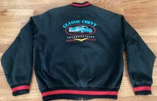 Vintage Classic Chevy Bomber Jacket Size L "The Legend Lives On" Embroidered USA
