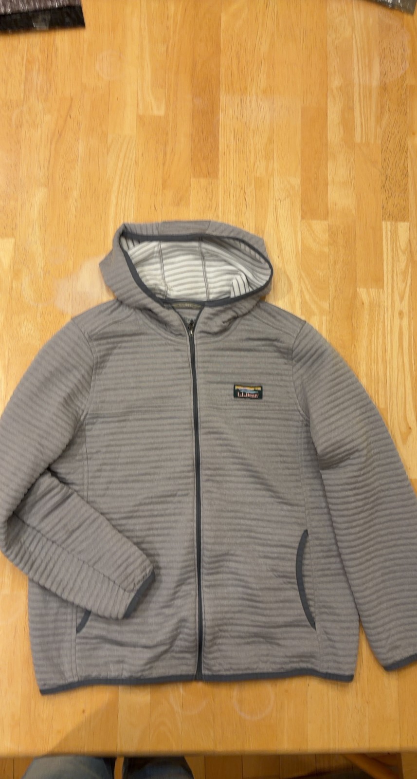 L.L. Bean Airlight Knit Full-Zip Hoodie Women's L Petite