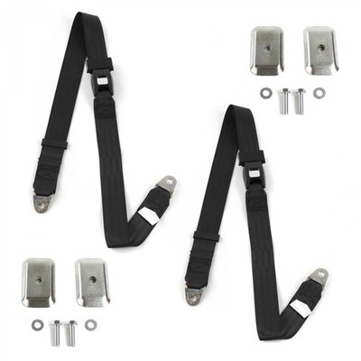 Early Cars 1941 - 1948 Standard 2pt BK Belt Kit w/Brackets-2 Belts  