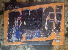 2021-2022 Panini Mosaic BANG! Orange Fluorescent Prizm Nikola Jokic #'d 1/25